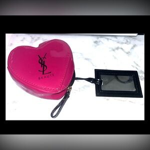 Yves Saint Laurent Pink Heart Cosmetic Bag